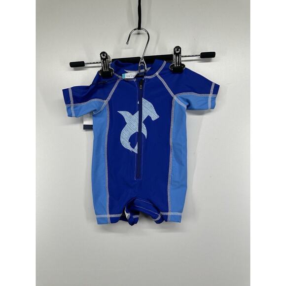 Cabana Life Infant' UPF 50+ Shark Rashguard Blue Boys‎ Toddler (3-6 Month) - Picture 2 of 9